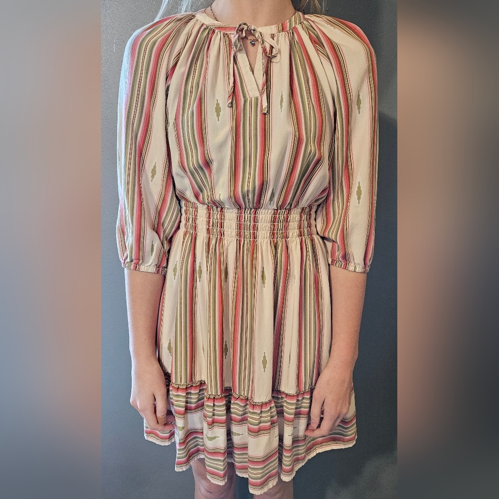 Ariat Multicolor Striped Long Sleeve Dress